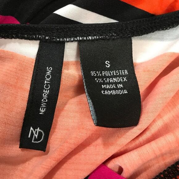 New Directions Striped V-Neck Sleeveless Stretch Bodycon Maxi Dress S - Picture 3 of 4